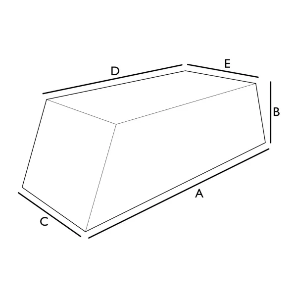 Bâche de protection trapézoïdale