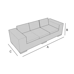 Copertura su misura per divano 3 posti