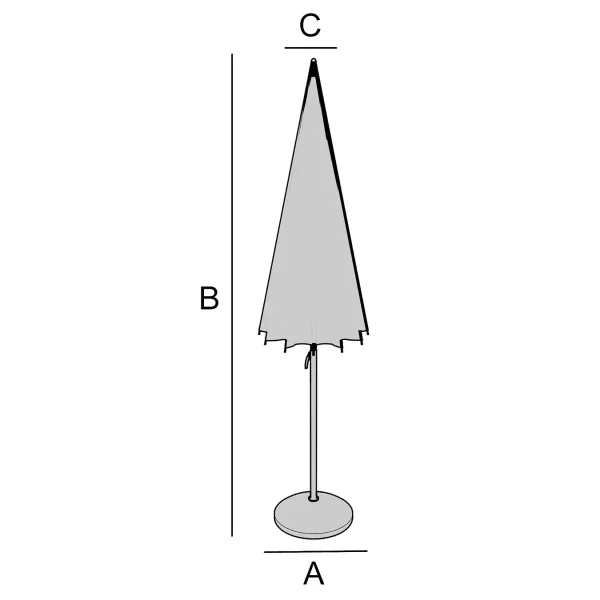 Telo copertura protettivo per ombrellone diritto