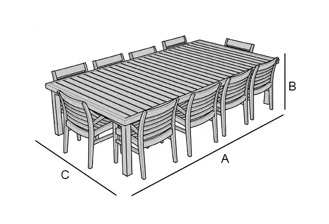 Copertura per Salotto da giardino rettangolare