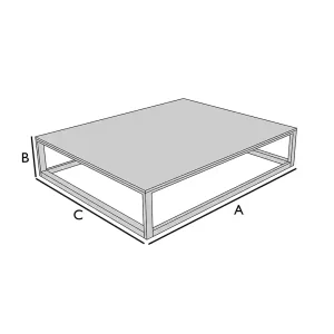 Copertura protettiva impermeabile su misura per tavolino rettangolare