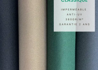 Coloris de la Gamme classique : Noir, Beige, Vert Bouteille et Gris Anthracite