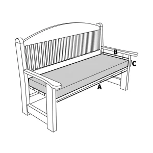 Cuscino da esterno per panca da giardino – Seduta