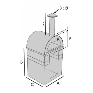 Copertura per forno a legna con base